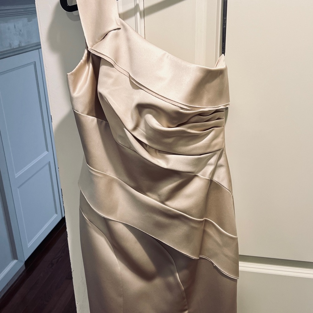 White by Vera wang satin dress champagne color